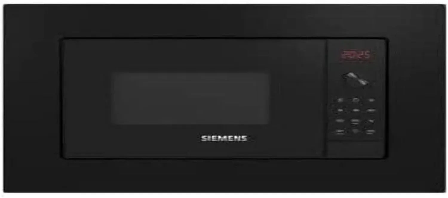 Micro-ondes encastrable Siemens 20L avec grill et LED, nettoyage humidClean, noir