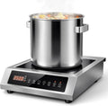 Table de Cuisson à Induction 3500W, 1 Zone, Minuterie 4H, Sécurité Enfant, 10 Niveaux, Commande Tactile, Boîtier en Acier Inoxydable