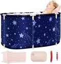 Baignoire Pliable pour Adultes - 120x55x50cm, Grande Capacité, Idéale pour Spa et Bain Relaxant