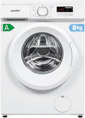 Lave-linge Frontal COMFEE' 8KG, Efficacité Énergétique A, Moteur Silencieux 1400 tr/min, 15 Programmes, Prélavage, Blanc