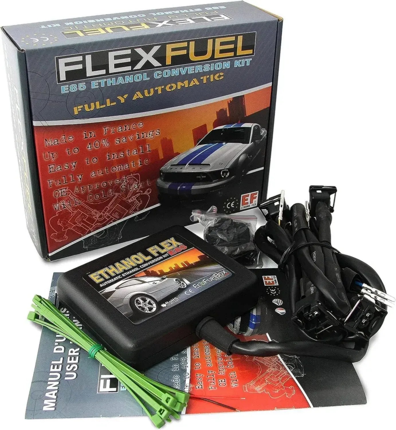 Kit Flex Fuel E85 - Boîtier Éthanol pour Voitures 3 Cylindres: Renault, Citroën, Peugeot, Dacia, BMW, Ford, Mercedes