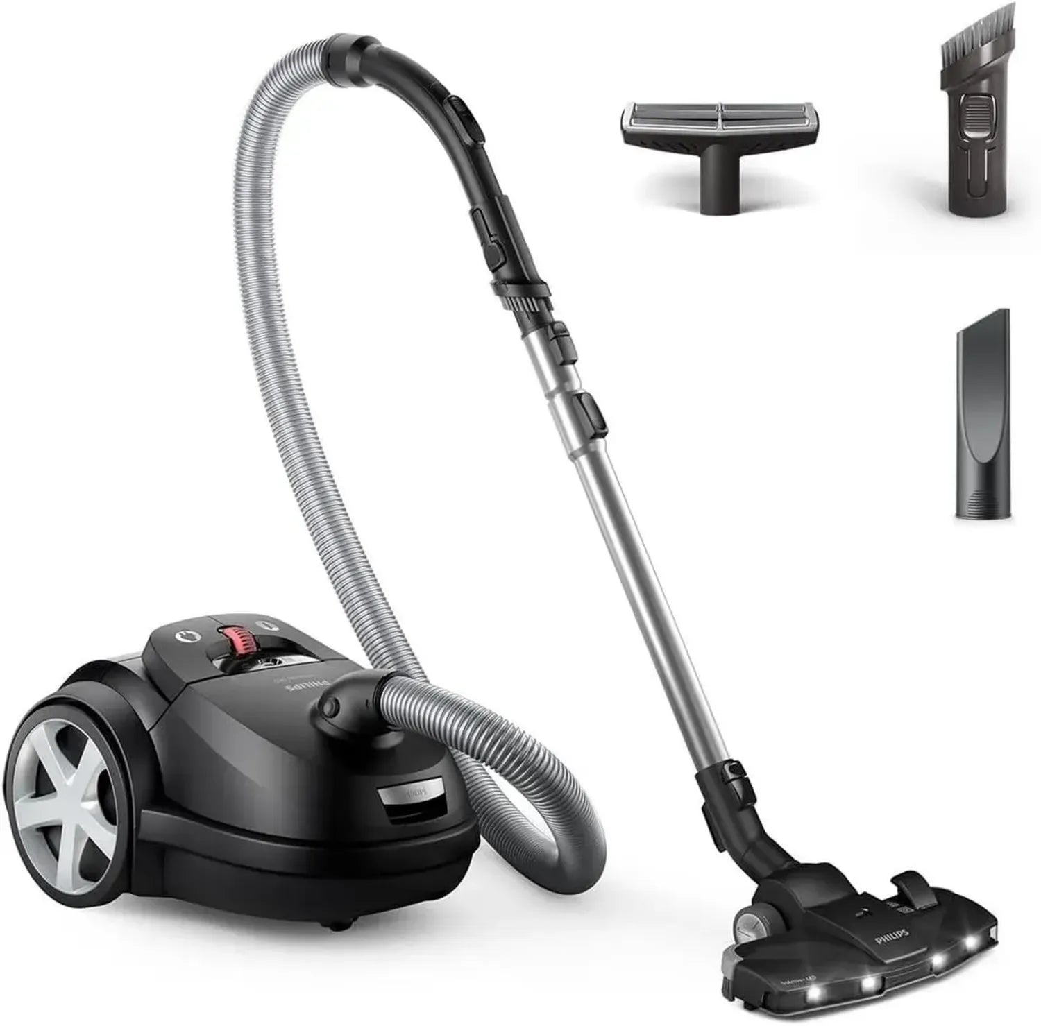 Aspirateur avec Sac Performer Série 8000 Philips, 900 W, Brosse TriActive+ LED, Filtre HEPA, Noir Profond