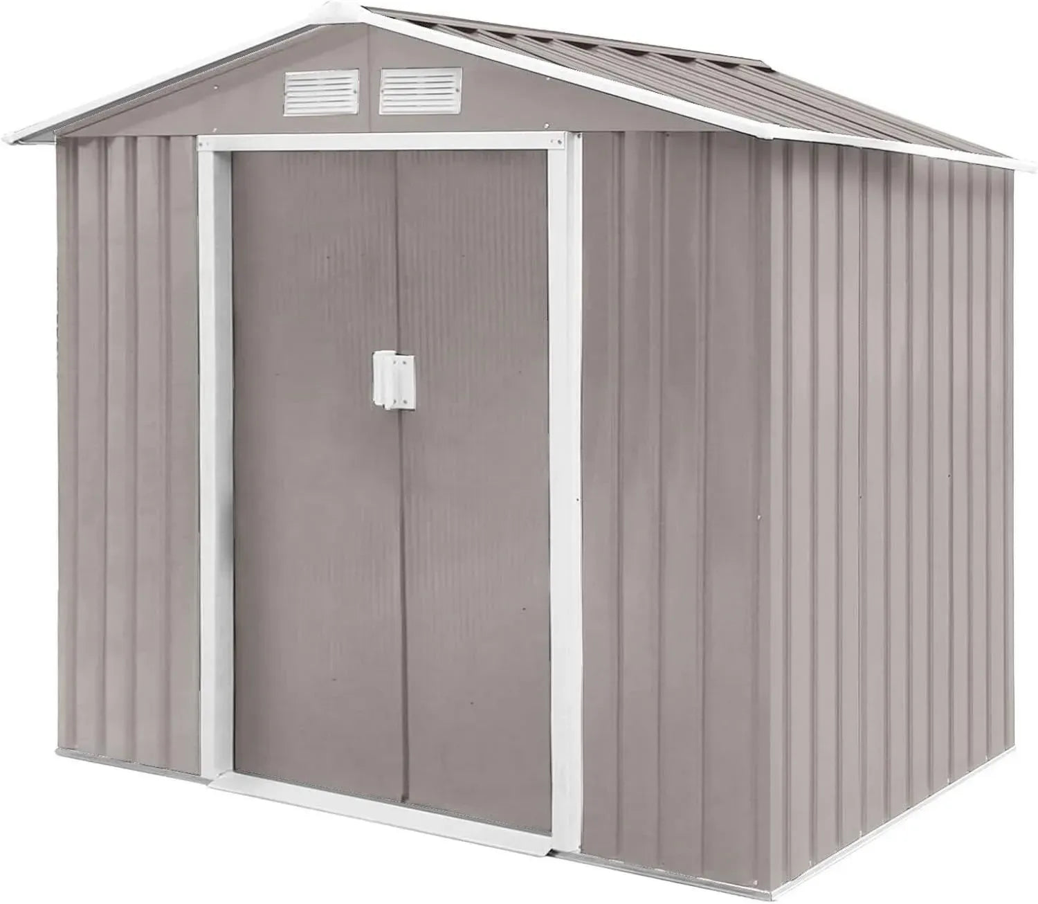 Abri de Jardin Métallique XL S100 - Plusieurs Tailles Disponibles - Gris Clair