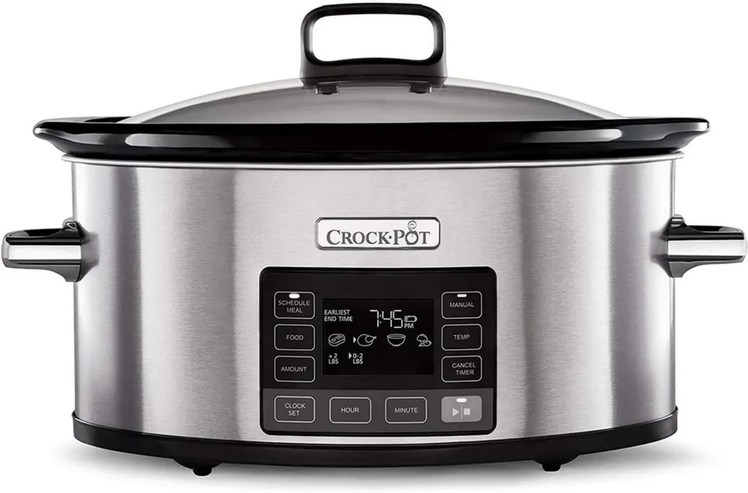 Crockpot Slow Cooker Numérique Programmable 5,6L en Acier Inoxydable