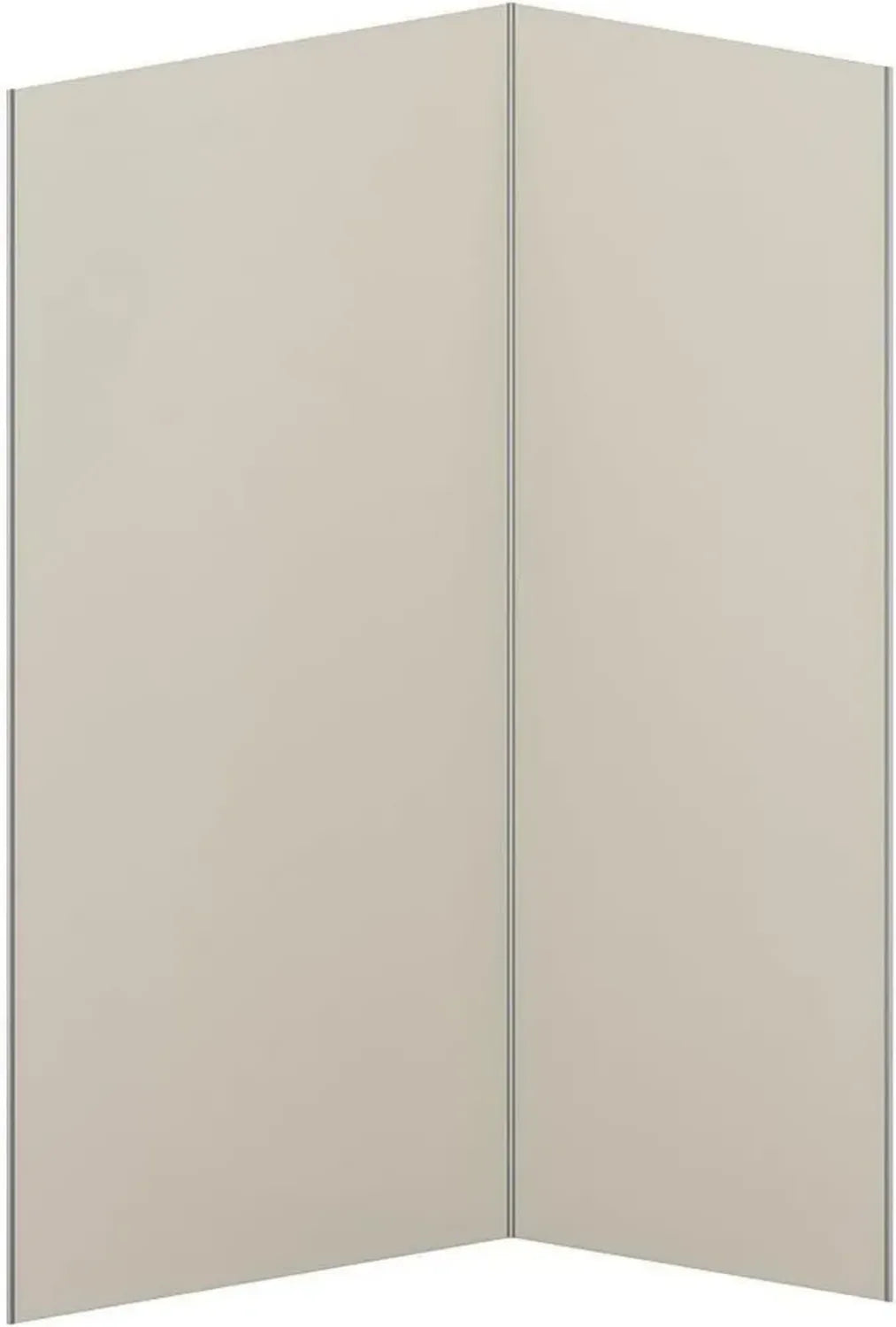 Ensemble de 2 panneaux de douche en aluminium ivoire avec profilés - 90x120x210 cm - ITZIAR