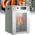 Déshydrateur rotatif en acier inoxydable 360° pour viande et saucisses - Minuterie numérique 24h - Idéal pour bacon, poulet, canard, poisson, bœuf