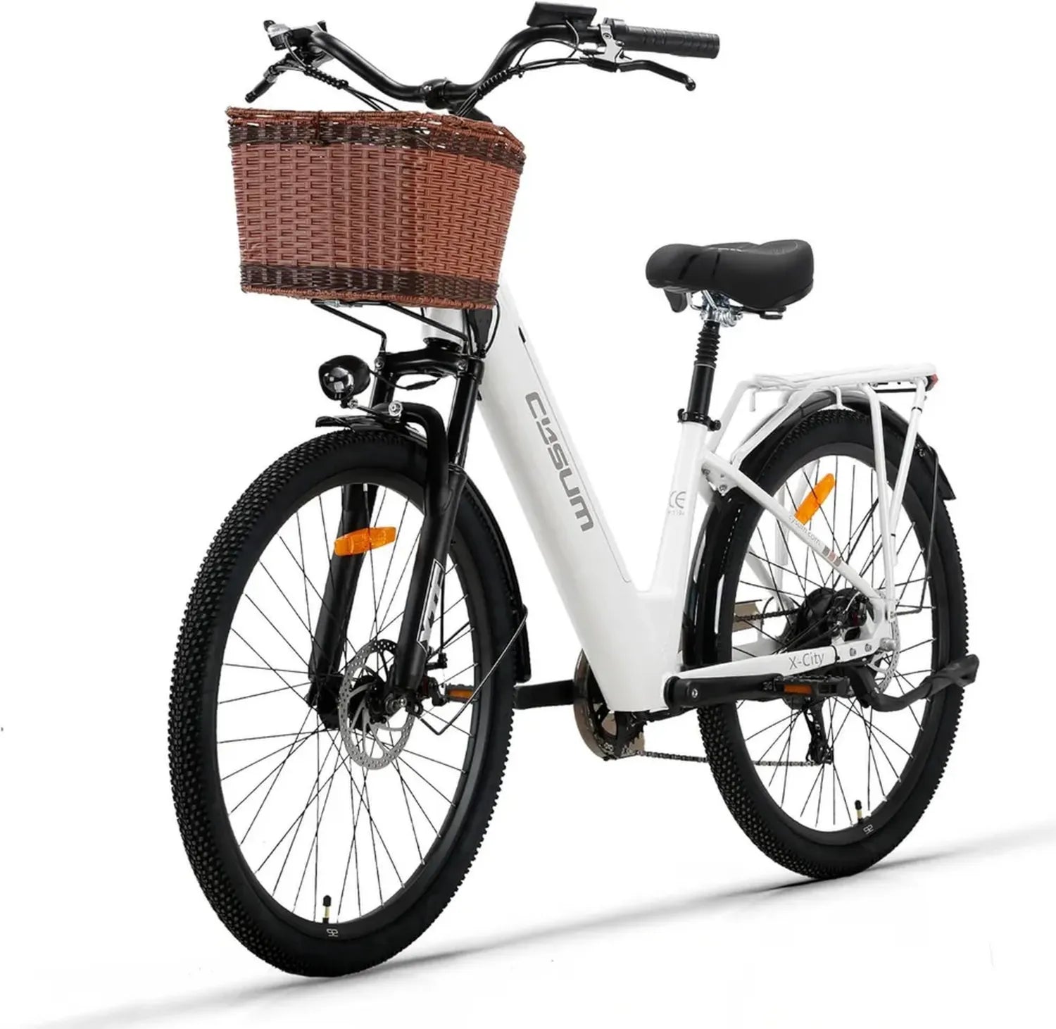 Vélo Électrique Femme 26'' avec Batterie Amovible 48V 10.4AH, Assistance Pédalage, 7 Vitesses - Urbain