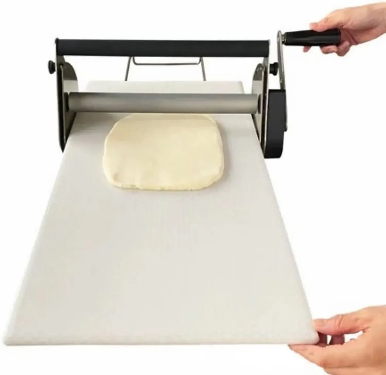 Machine à Pâtes Manuelle en Acier Inoxydable, Épaisseur Réglable, Idéale pour Pizzas et Pâtisseries