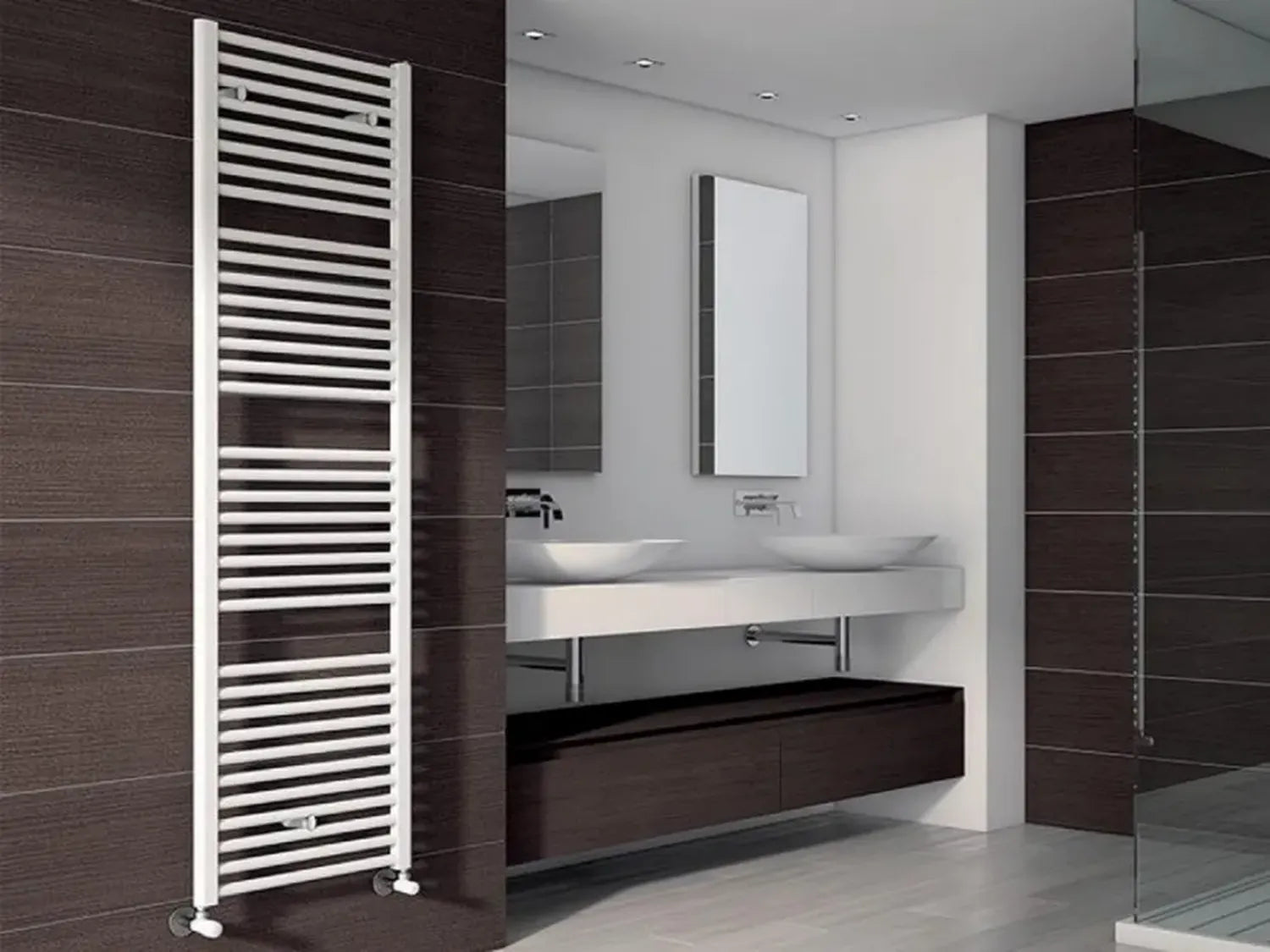 Radiateur Sèche-Serviettes ARES 710W Eau Chaude Blanc - IRSAP