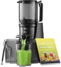 Extracteur de Jus à Froid Pro XL pour Fruits et Légumes, Moteur Silencieux, Nettoyage Facile, Livret de Recettes Inclus