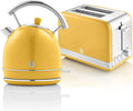 Swan Retro Set Petit-Déjeuner: Bouilloire 1,8L et Grille-Pain Vintage, Jaune