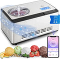 Klarstein Sorbetière 180W avec WiFi, Glace et Yaourt Glacé, Refroidissement Compresseur