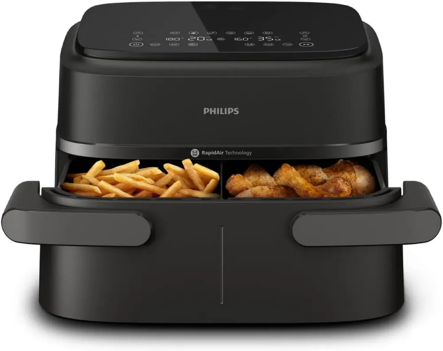 Philips Airfryer Série 1000 avec Panier Amovible - Capacité 7.1L, Technologie RapidAir, 10 Programmes, Réduction de Graisses 90%, Compact, Compatible HomeID