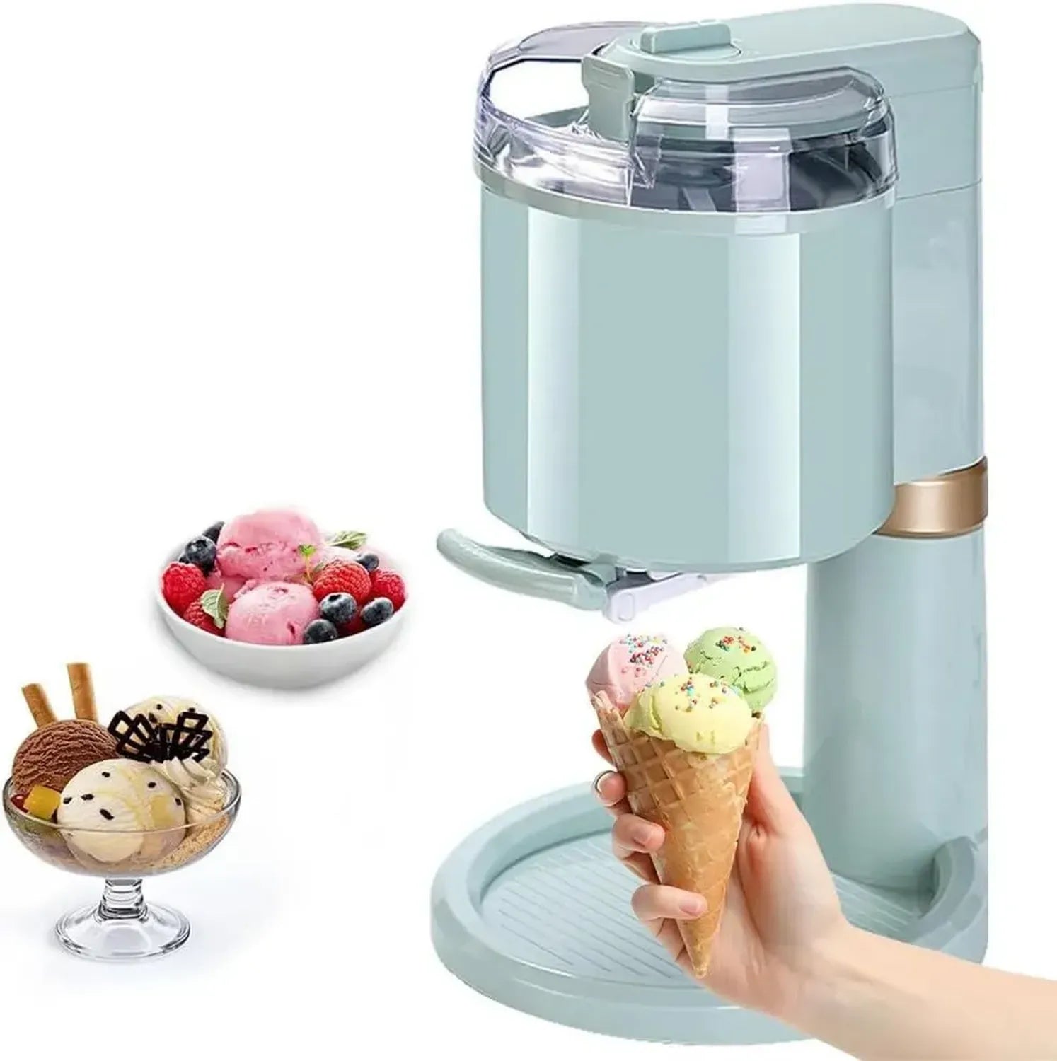 Machine à crème glacée commerciale 3 saveurs - Pré-refroidissement et nettoyage facile