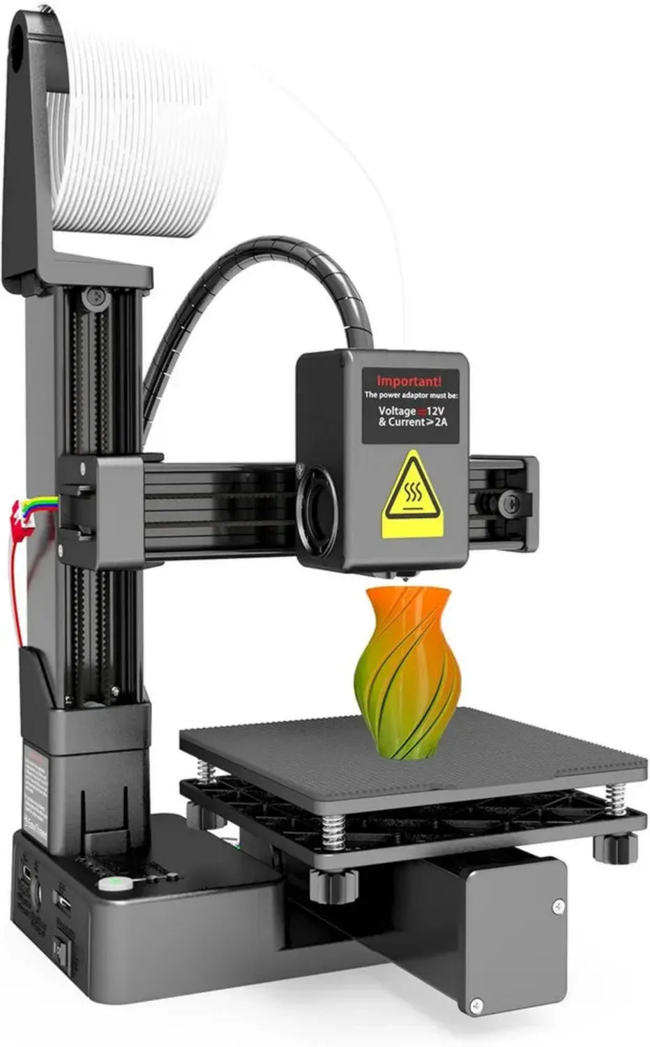 Imprimante 3D compacte pour débutants, 100x100x100mm, compatible PLA/TPU, silencieuse, facile à utiliser