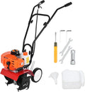 Motobineuse Thermique Leasote 52 cc, Orange, Idéale pour Jardins et Bordures
