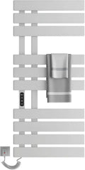 Radiateur Sèche-Serviettes Électrique WiFi, Compatible Alexa et Google Home, 500x1100mm, Blanc Gauche