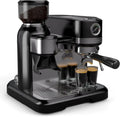 Machine à café en grains Klarstein Bella - 19 bars, 1550 W, broyeur intégré, mousseur à lait, capacité 1,4 L, acier inoxydable, noir
