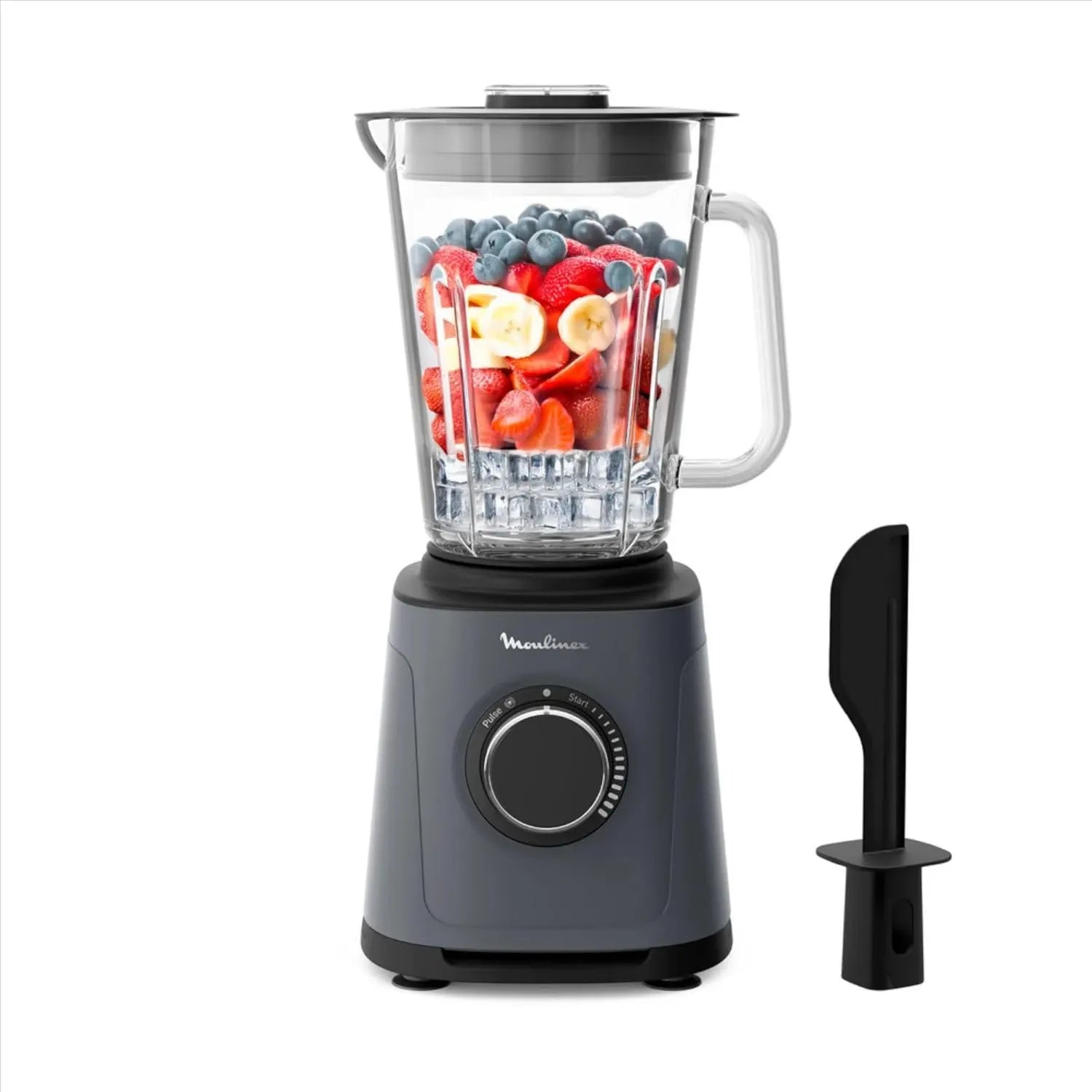 Blender Moulinex PerfectMix 1200W, Lames Powelix, Bol 2L, Vitesse Variable, Facile à Nettoyer
