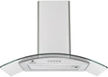 Hotte aspirante moderne en inox et verre 60 cm Classe A
