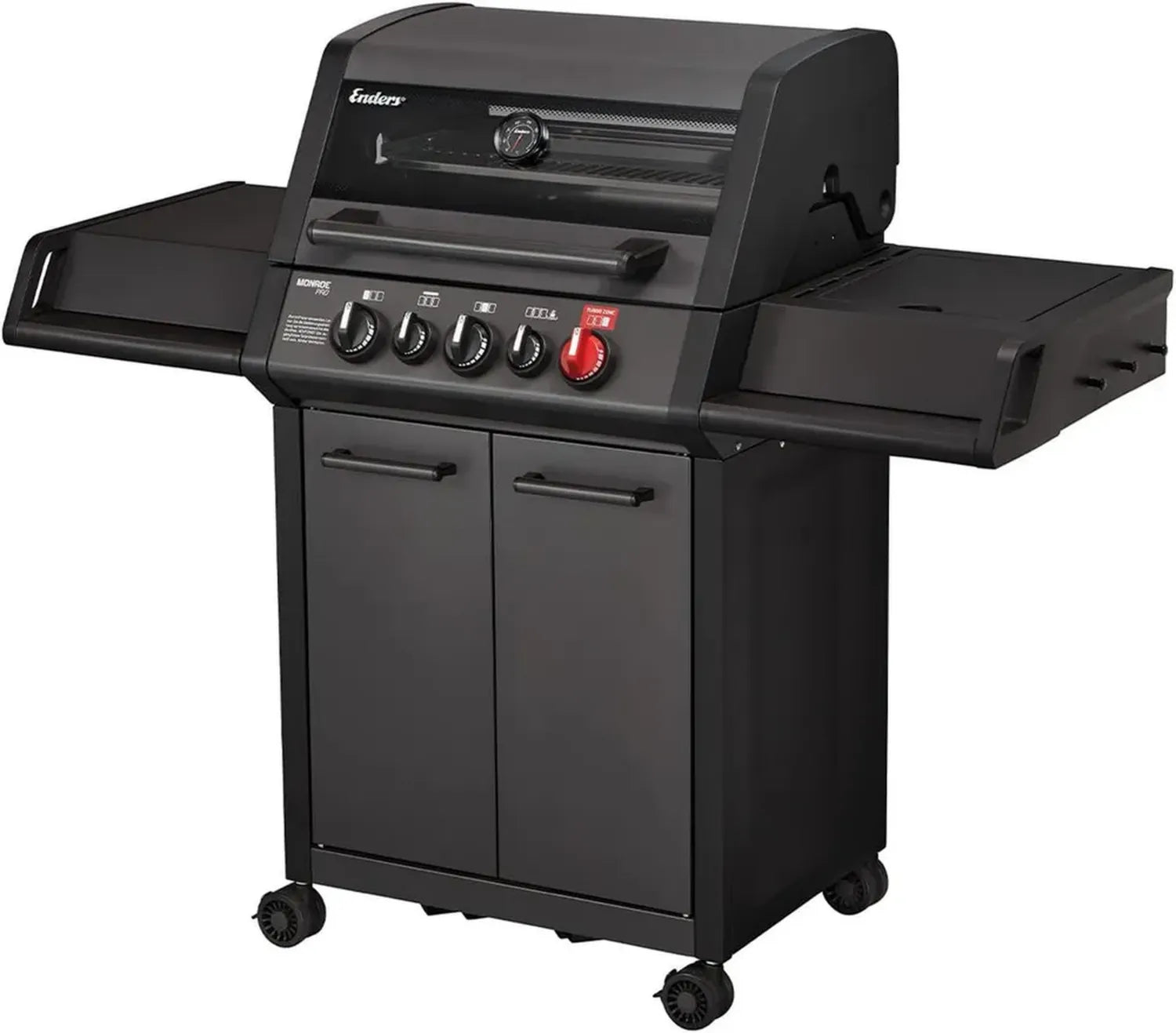 Barbecue à gaz Enders MONROE Pro 3 SIK Turbo Shadow avec Zone Steak Turbo et nettoyage facile