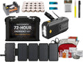 Ensemble d'Urgence 72H: Radio Solaire, Power Bank, Premiers Secours, Bougies et Équipements