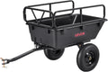 VEVOR Remorque de Jardin Basculante 283 L, Polyéthylène, Charge 227 kg, Pneus 41 cm, Compatible VTT et UTV