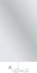 Radiateur Électrique Infrarouge en Verre Miroir 600W, 60x90cm, Fixation Murale