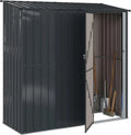 Abri de Jardin Métallique Anthracite 203x85,5x200 cm, Résistant aux Intempéries
