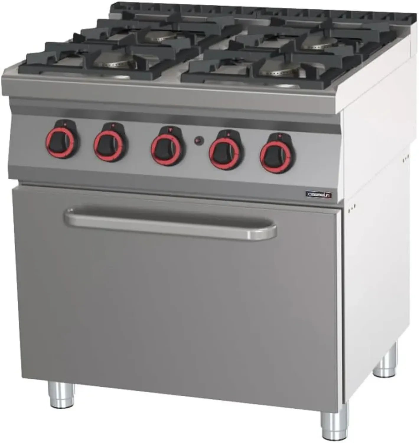 Cuisinière à gaz 4 brûleurs avec four GN 2/1 - Casselin