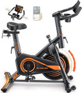 Vélo d'Appartement Intelligent avec Application, Ultra-Silencieux, Ergonomique, Écran LCD Fréquence Cardiaque, Résistance Magnétique, Volant 15 KG, Supporte 160 KG