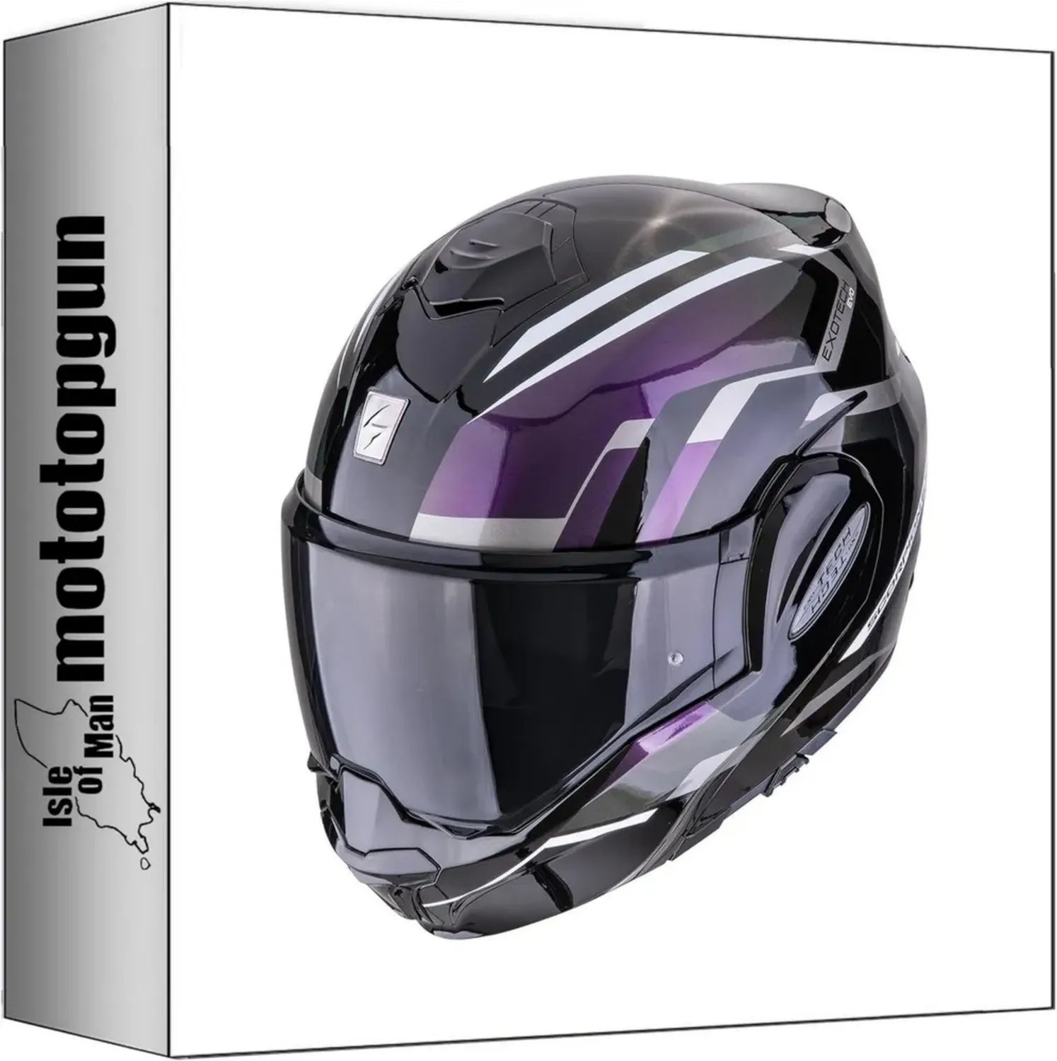 Casque Moto Modulable Scorpion EXO-Tech Evo Furio Noir Caméléon Taille M