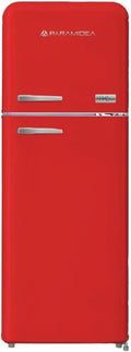 Réfrigérateur Vintage Rouge à Deux Portes Ventilées - 240 L Bruts