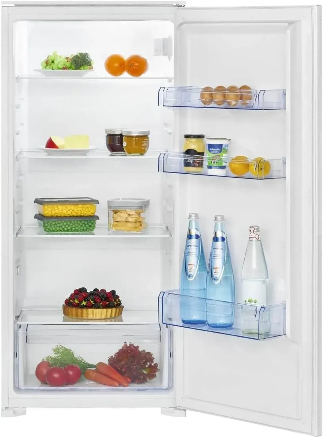Bomann Réfrigérateur Encastrable 199L avec LED, Contrôle Électronique et Super Refroidissement, Blanc