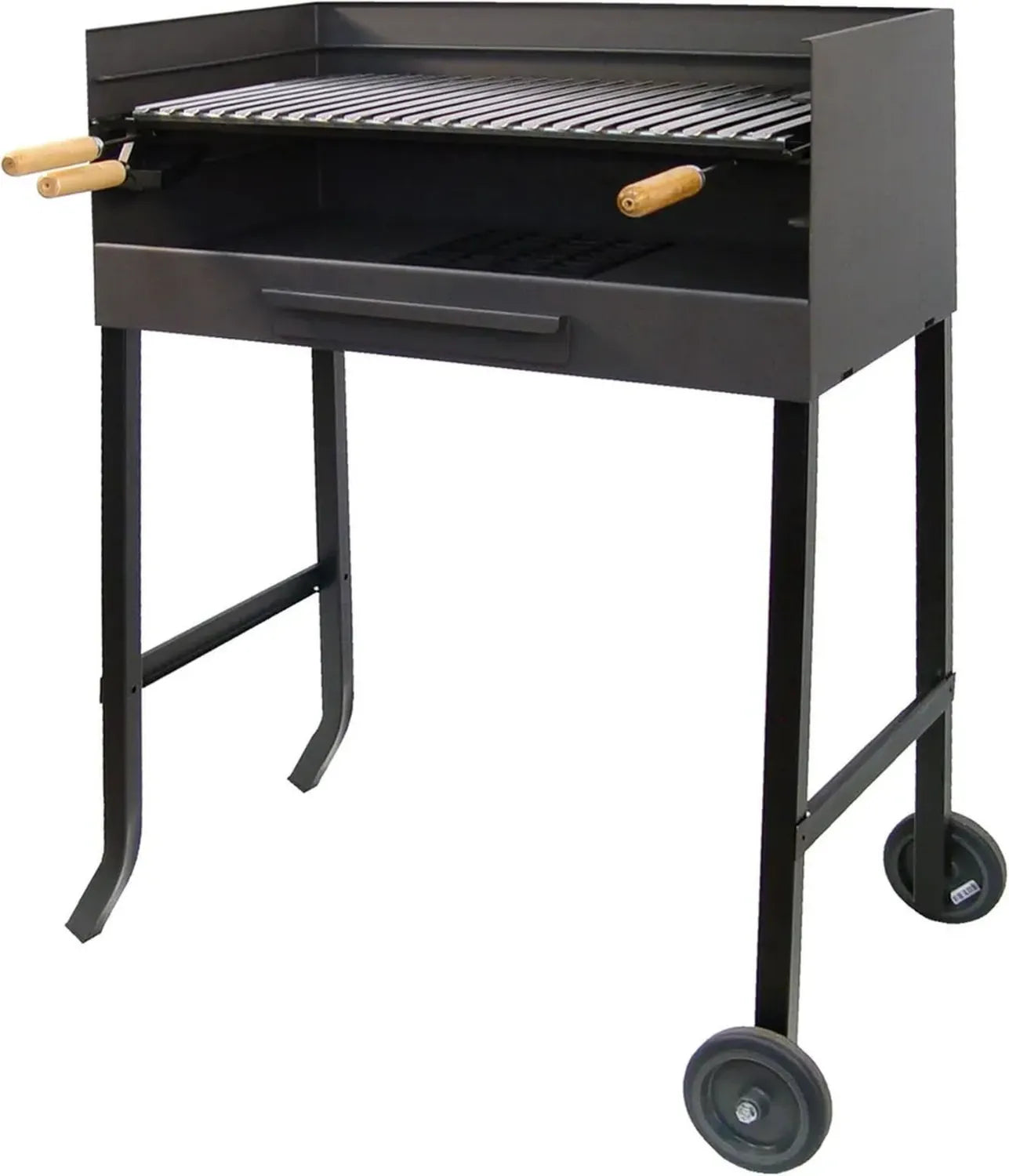 Barbecue en Acier Inoxydable avec Grille, 61 x 40 x 100 cm, Noir - IMEX EL ZORRO