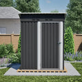 Abri de Jardin en Métal 152x84x182 cm avec Porte Verrouillable - Résistant aux Intempéries et UV pour Outillage - Couleur Noire