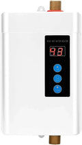 Chauffe-Eau Électrique Instantané 4000W, Écran Tactile LCD, Acier Inoxydable, Blanc, Sans Réservoir, Fonction Mémoire