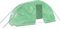 Serre de jardin tunnel en acier vert, 10m², 5x2x2,3m
