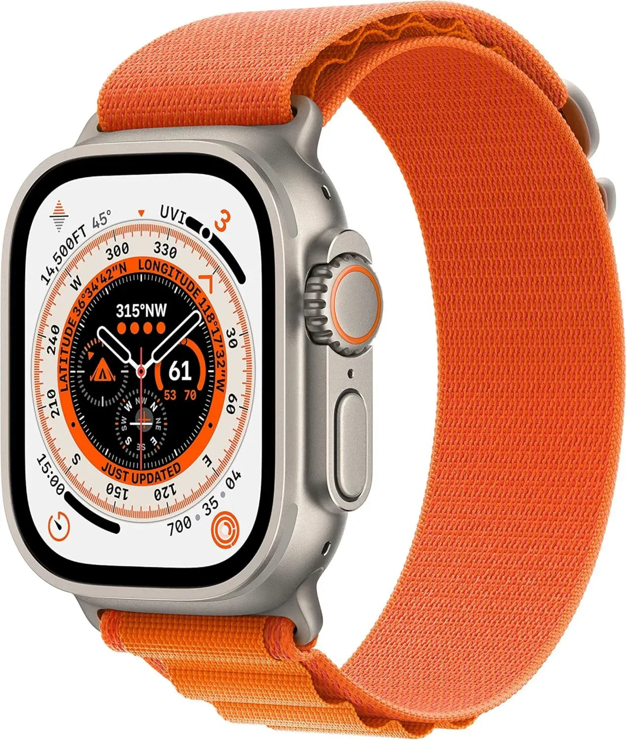 Apple Watch Ultra GPS + Cellulaire 49mm Titane avec Boucle Alpine Orange - Petite Taille (Reconditionné)