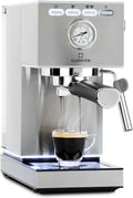 KLARSTEIN Pausa Expresso 1350W, Machine à Café 9 Bars, Réservoir 1,4L Inox