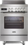 Cuisinière à Induction De'Longhi PRO 66 MXL, 60 cm, Four Électrique Multifonctions, 4 Zones de Cuisson, Technologie Easy Steam, Inox